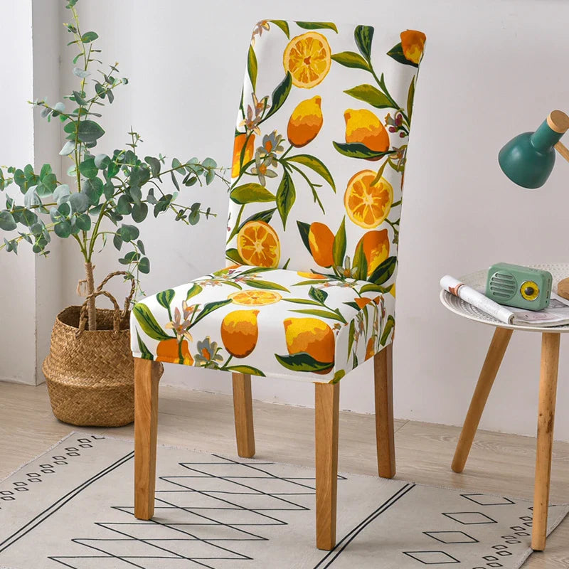 NEU - Elastische Stuhlhussen für alle gängigen Stuhlformen Blumen, Vögel uvm. - NEU