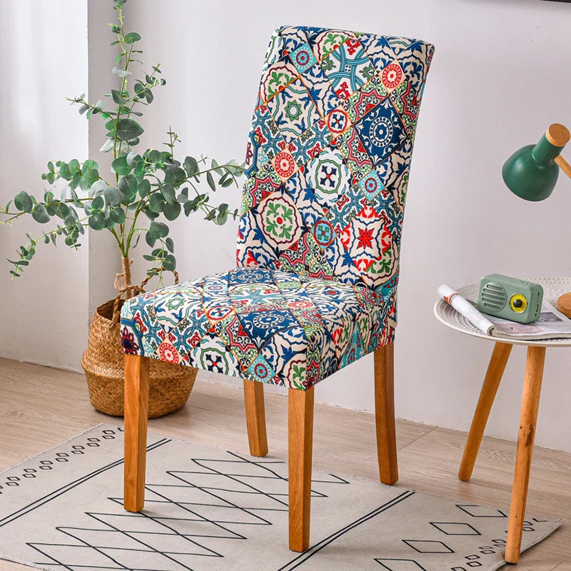NEU - Elastische Stuhlhussen für alle gängigen Stuhlformen Blumen, Vögel uvm. - NEU