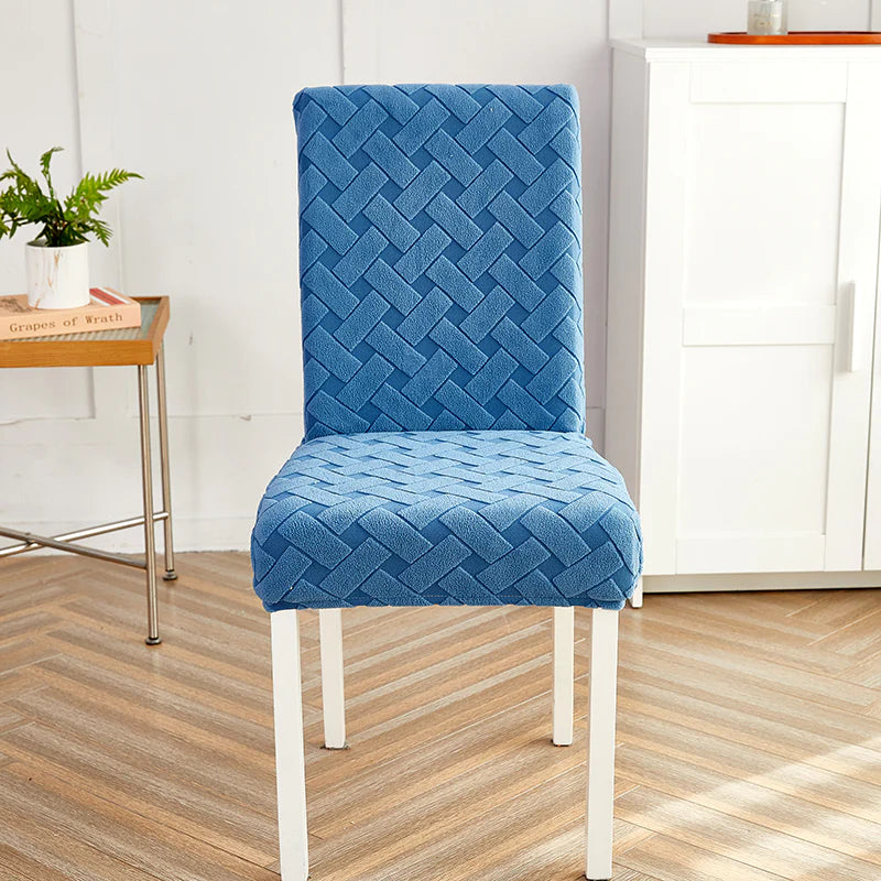 Elastische Stuhlhussen für alle gängigen Stuhlformen mit eleganter Balkenstruktur