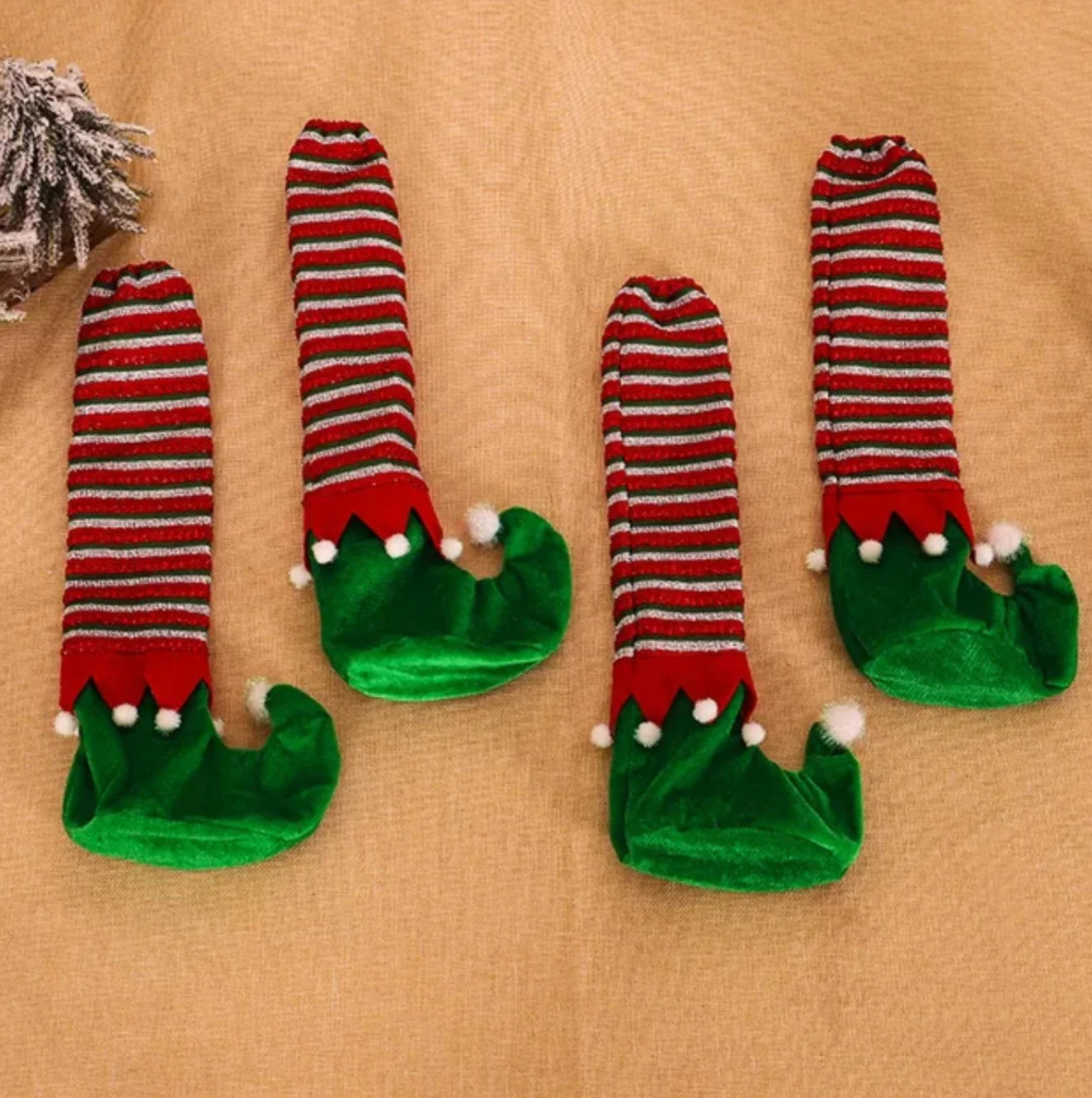Stuhl und Tischbein Socken Kratzschutz Unifarbe 4er Set Weihnachten