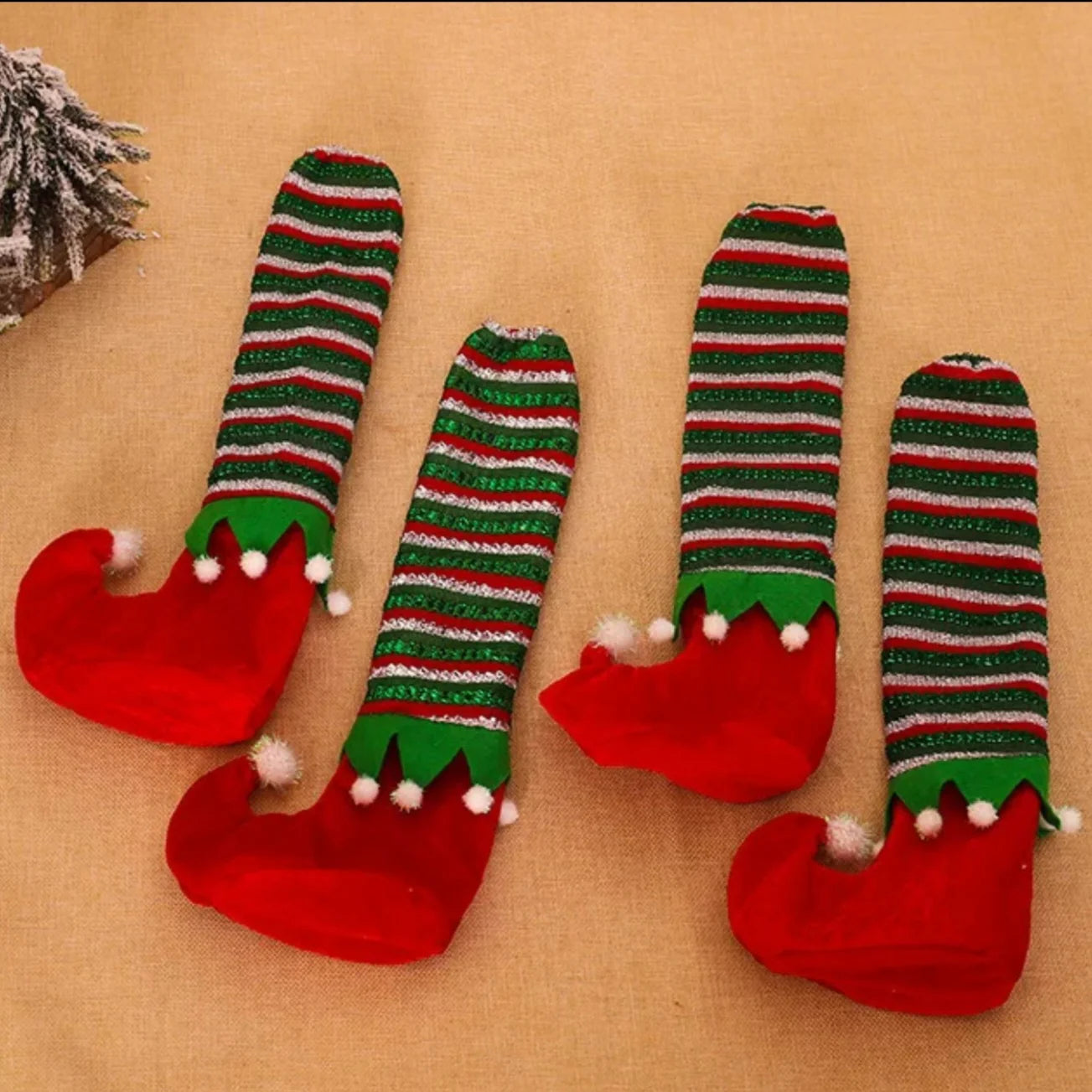 Stuhl und Tischbein Socken Kratzschutz Unifarbe 4er Set Weihnachten