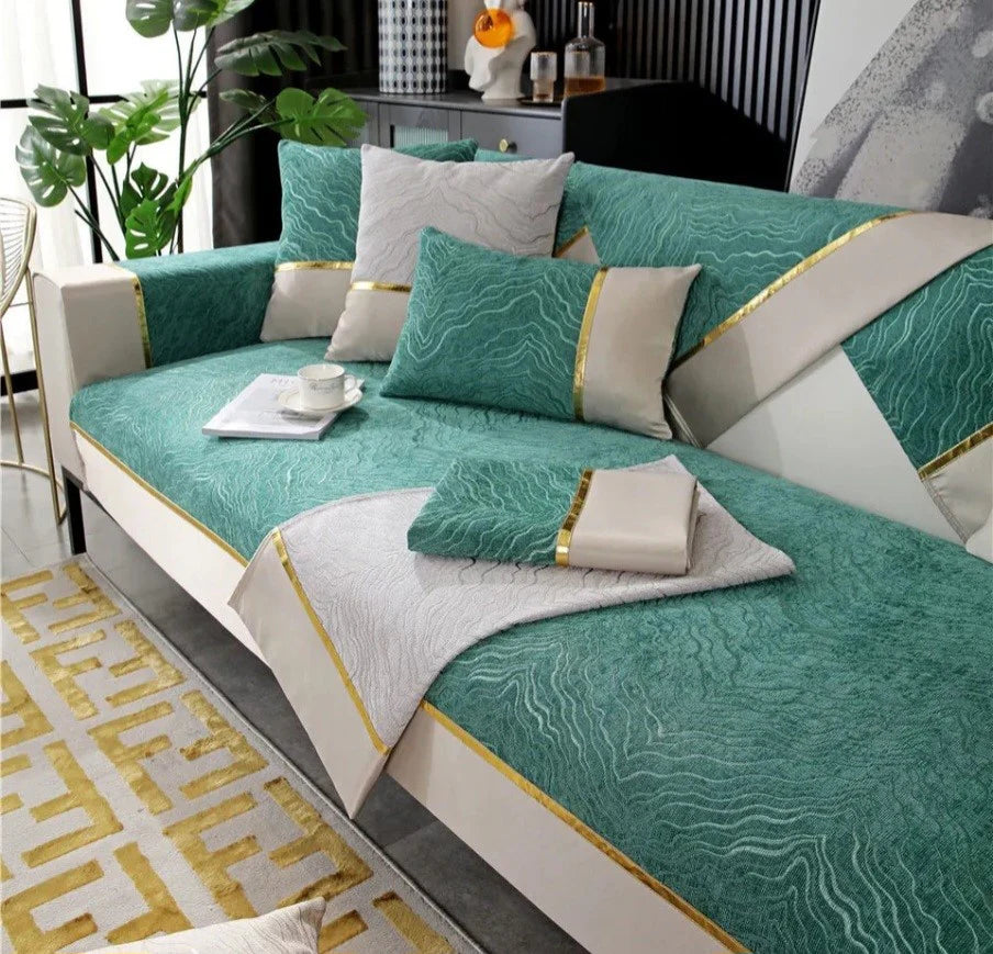 Sofa und Kissenbezug