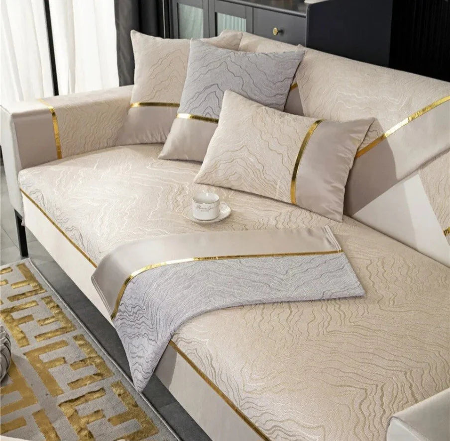 Sofa und Kissenbezug