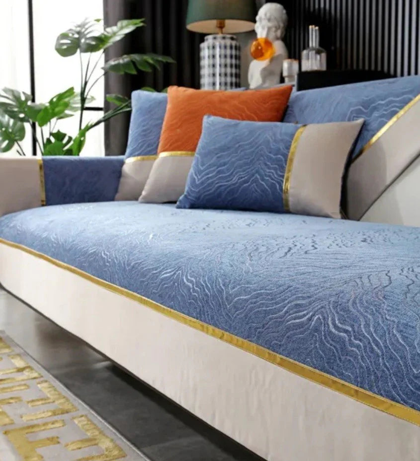Sofa und Kissenbezug