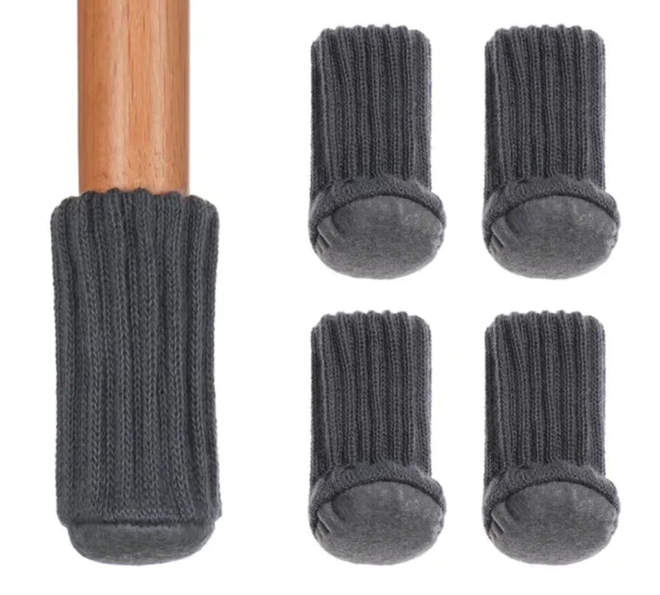 Stuhl und Tischbein Socken Kratzschutz Unifarbe 4er Set