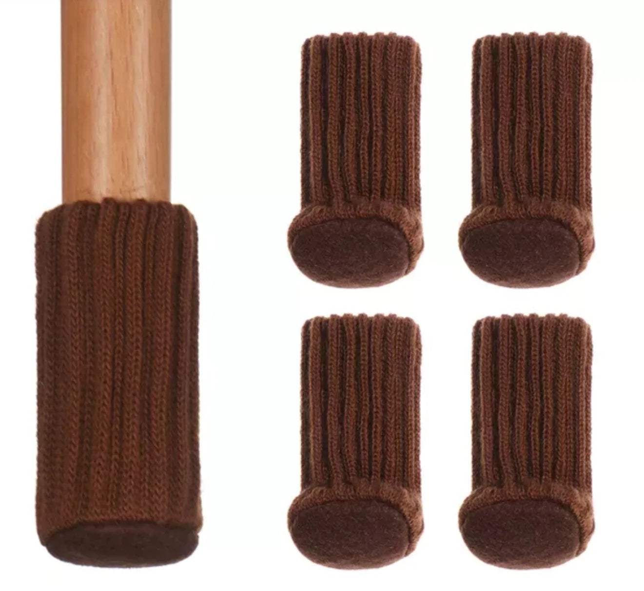 Stuhl und Tischbein Socken Kratzschutz Unifarbe 4er Set