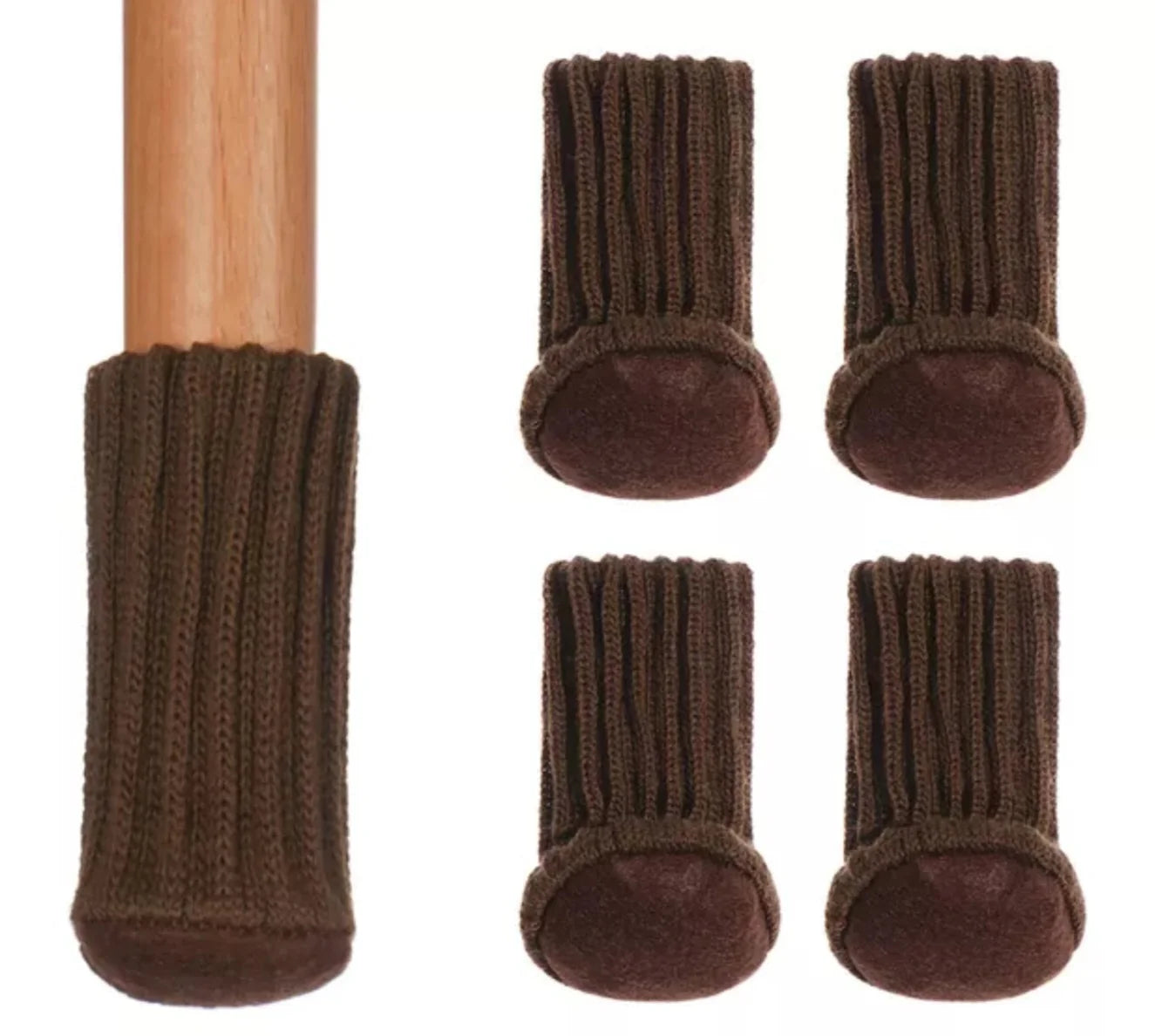 Stuhl und Tischbein Socken Kratzschutz Unifarbe 4er Set