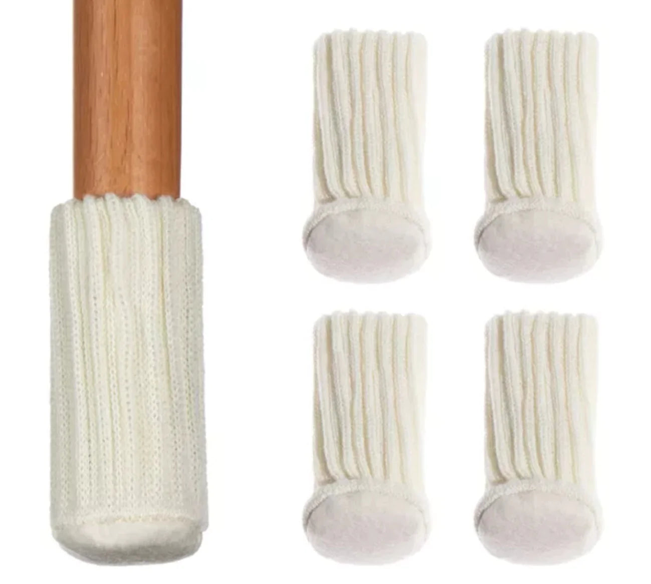 Stuhl und Tischbein Socken Kratzschutz Unifarbe 4er Set