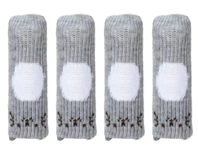 Stuhl und Tischbein Socken Kratzschutz Unifarbe 4er Set