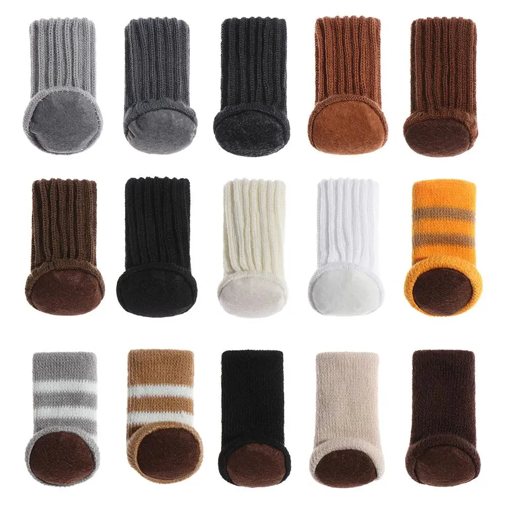 Stuhl und Tischbein Socken Kratzschutz Unifarbe 4er Set